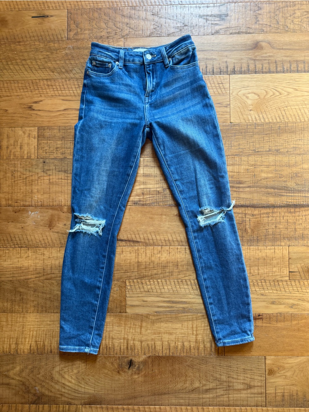 pistola Medium Blue Distressed Skinny Jeans